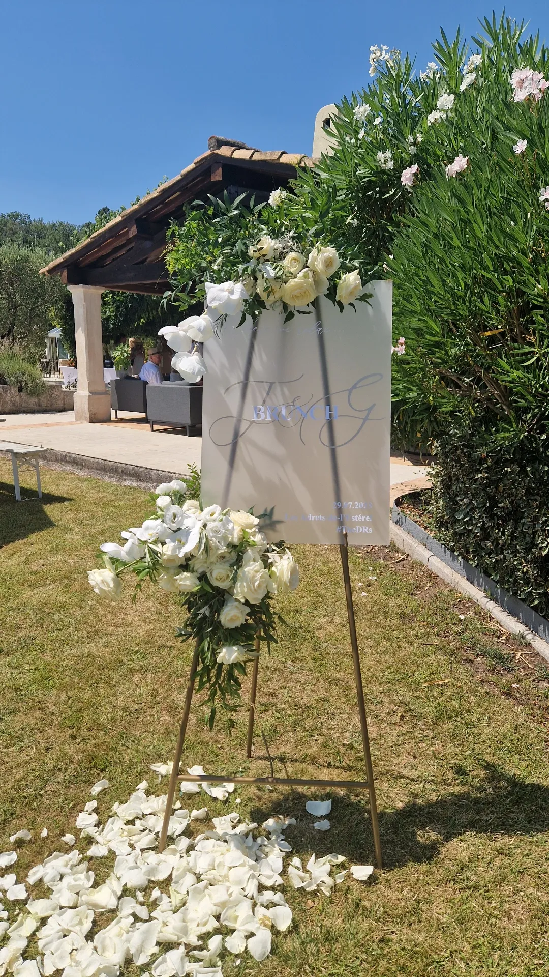 Panneau d'accueil - Brunch de mariage - Villa Mayeven Le Gros Jas - Les adrets de l'Esterel